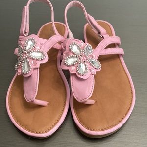 Girls pink size 2 sandals